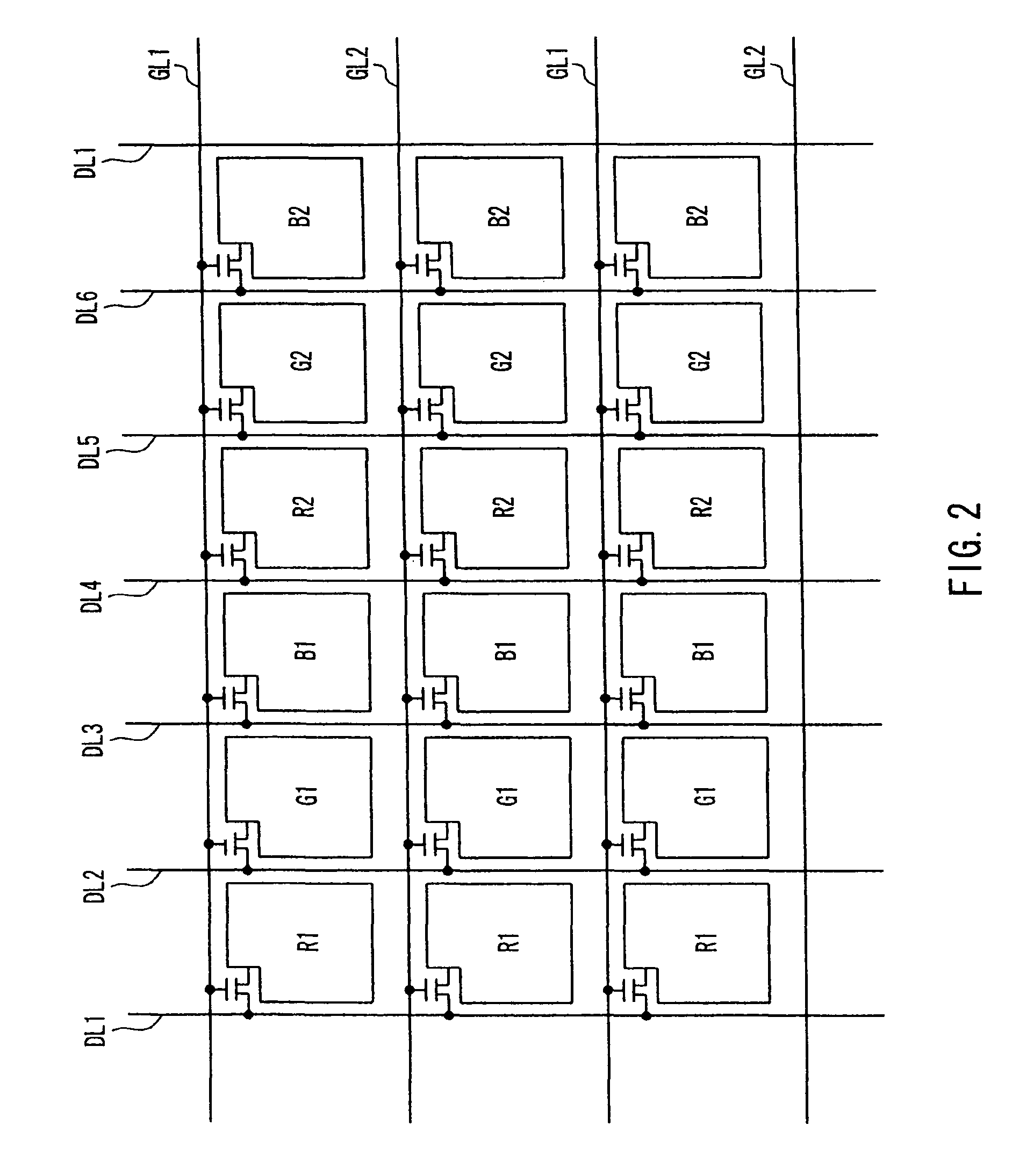 Active matrix type display device and drive control circuit used in the same