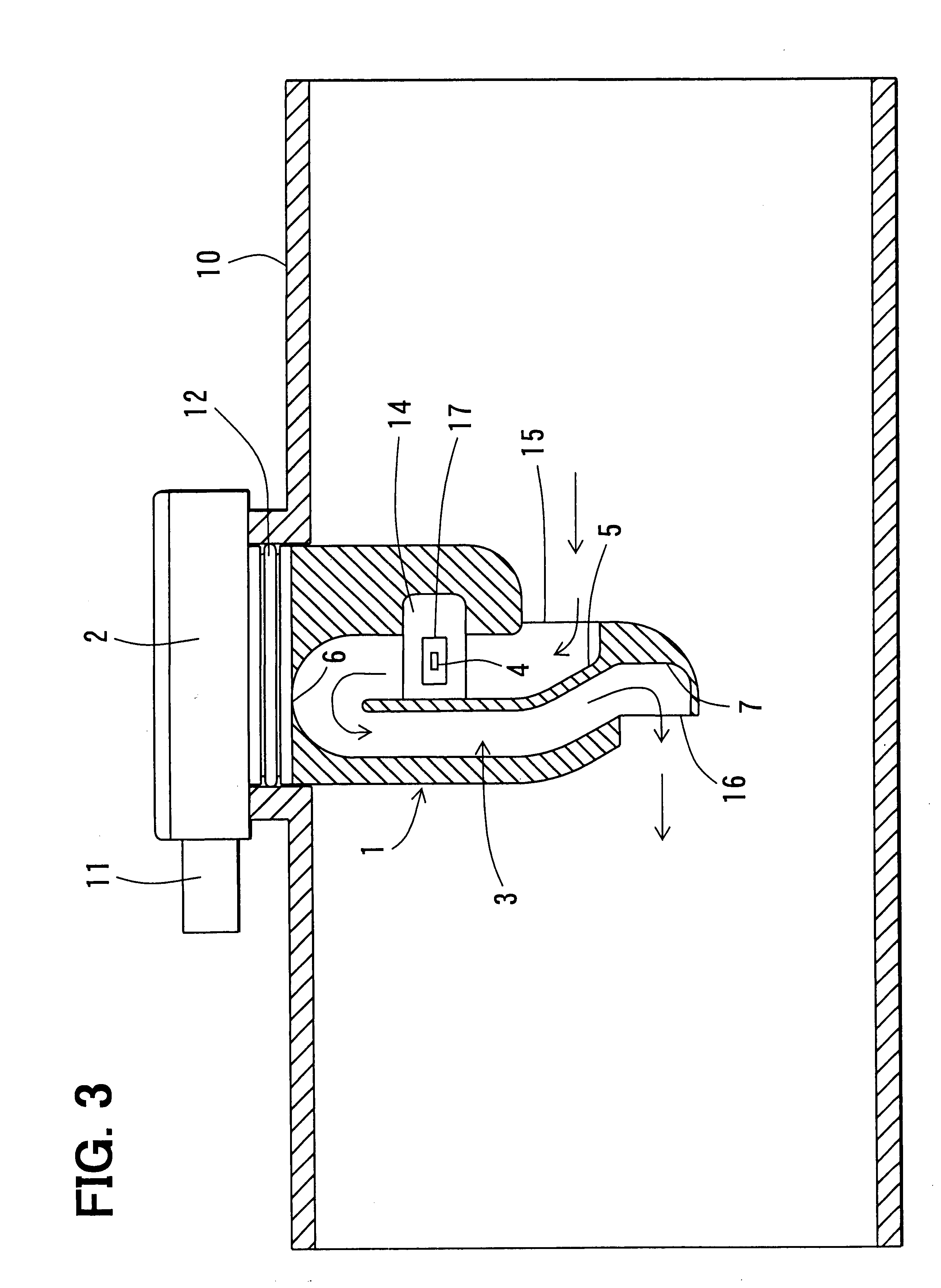 Flow meter having airflow sensor