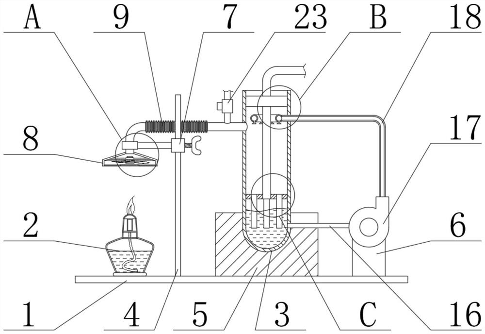 Greenhouse gas trapping experiment device