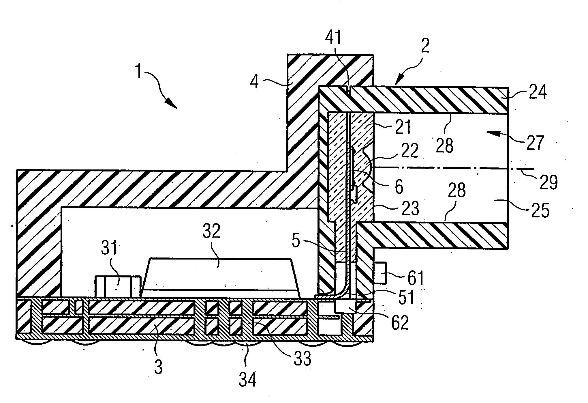 Optoelectronic module and plug arrangement