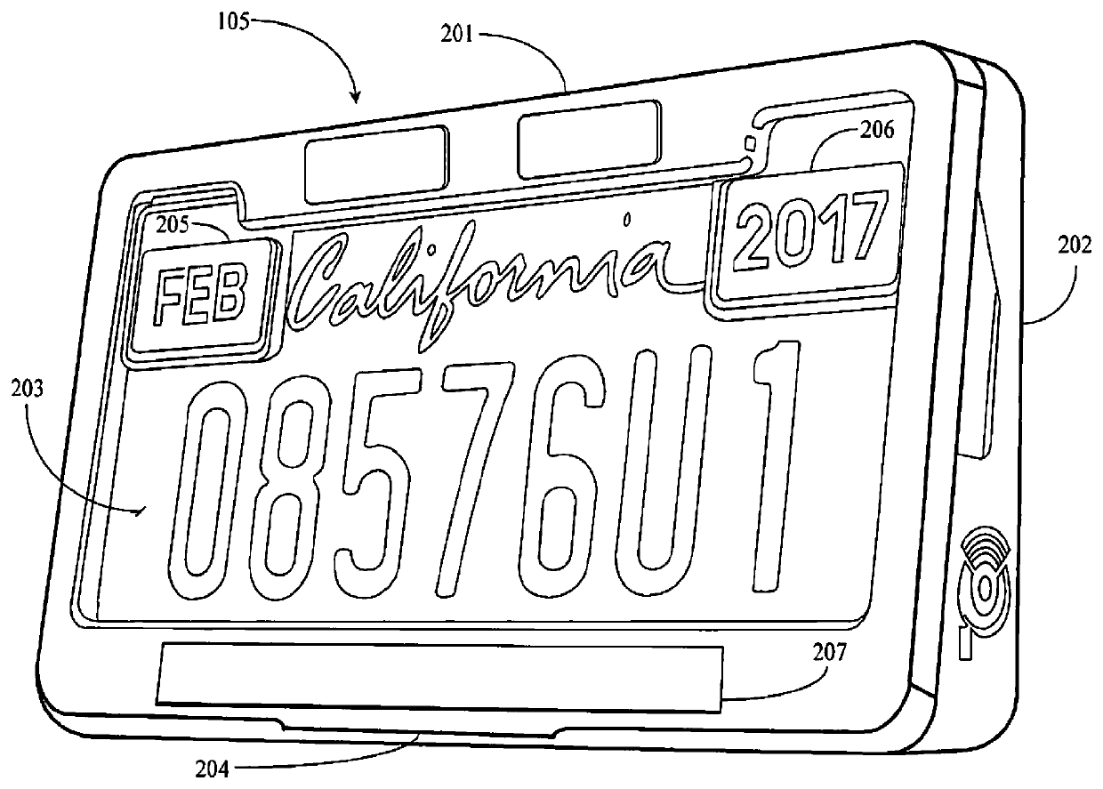 Electronic license plate frame for displaying static and non-static information