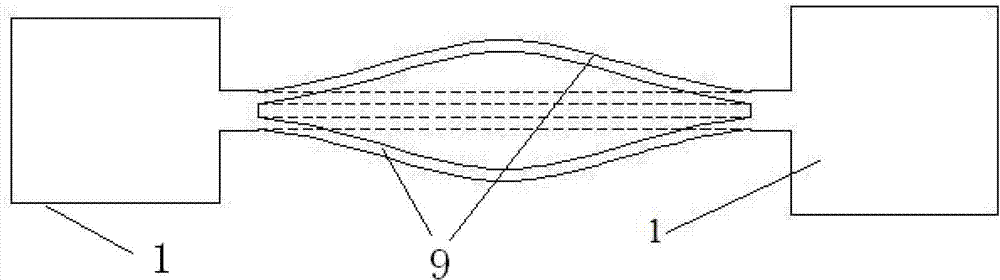 Silicon substrate-based quartz resonance acceleration sensor chip with four-beam structure