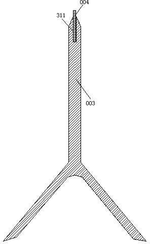 Aluminum soldering scratch nail used for incinerator water-cooled wall