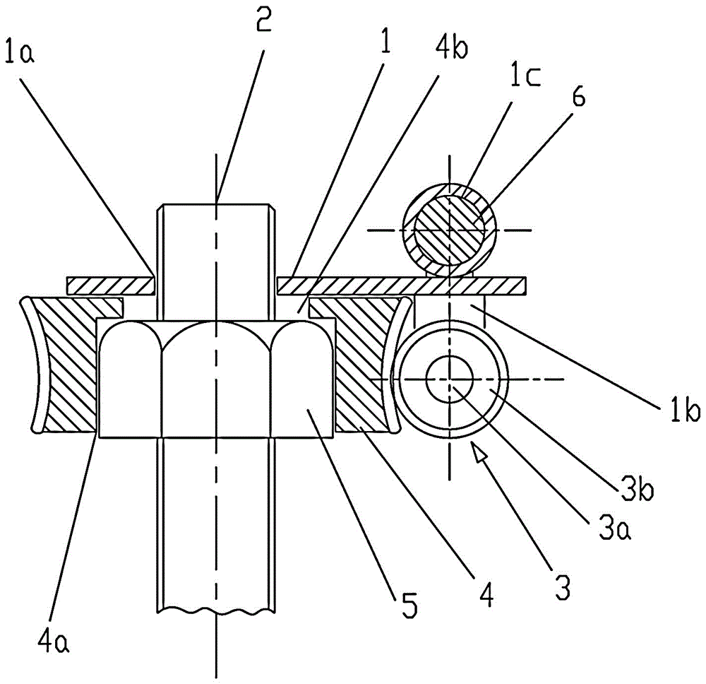 A side fastening tool for tin bath bottom bricks