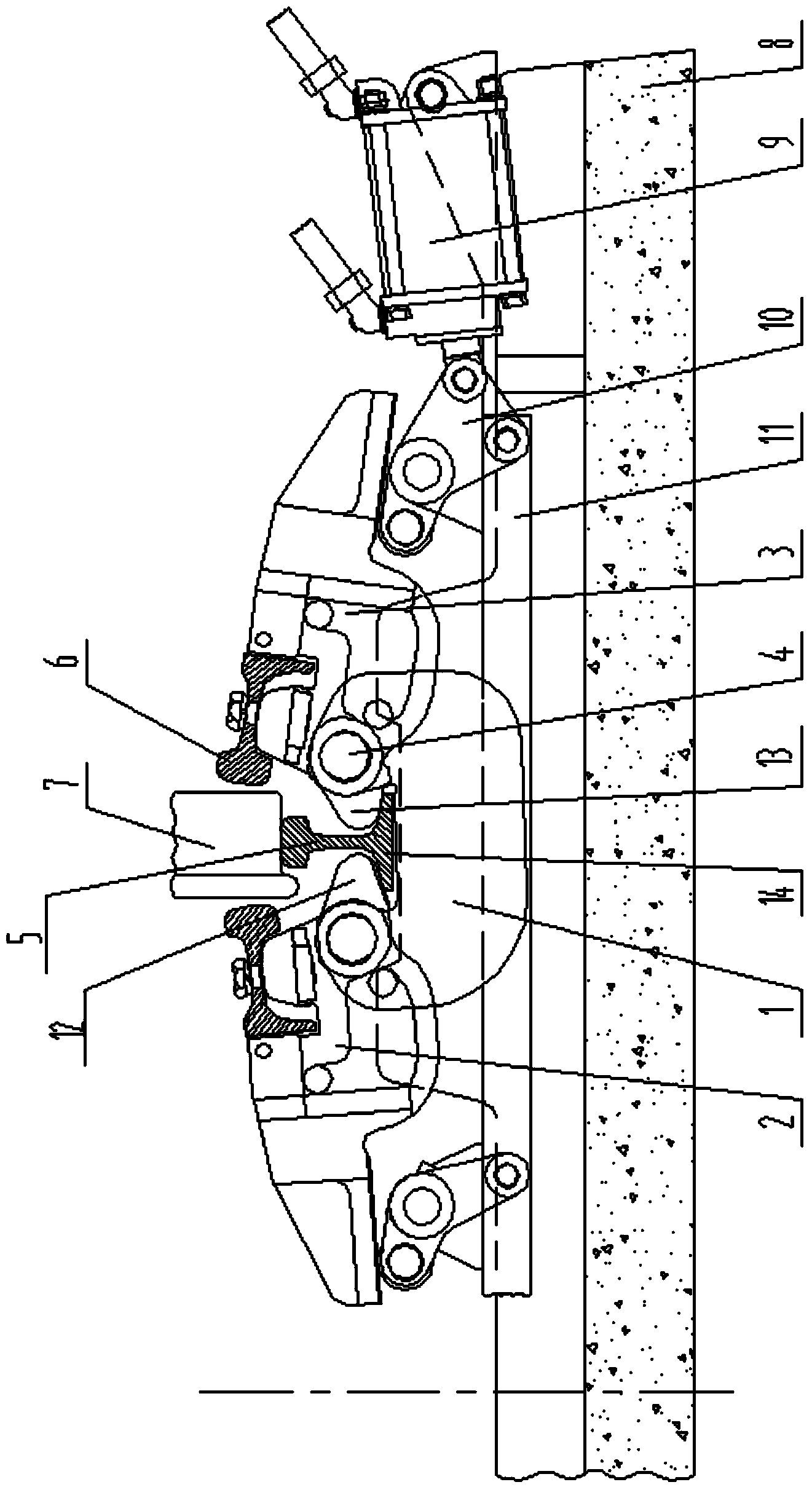 Car retarder with detachable steel rail carriers