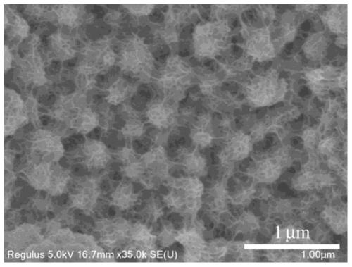 Microspherical Fe-doped trinickel disulfide nanostructured material composed of nanosheets, and preparation method and application thereof