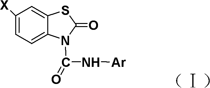 N-substituted phenyl-benzothiazolone-3-formamide derivative