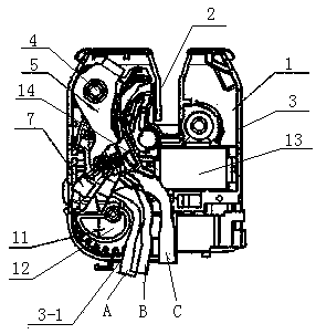 Self-attraction tail door lock