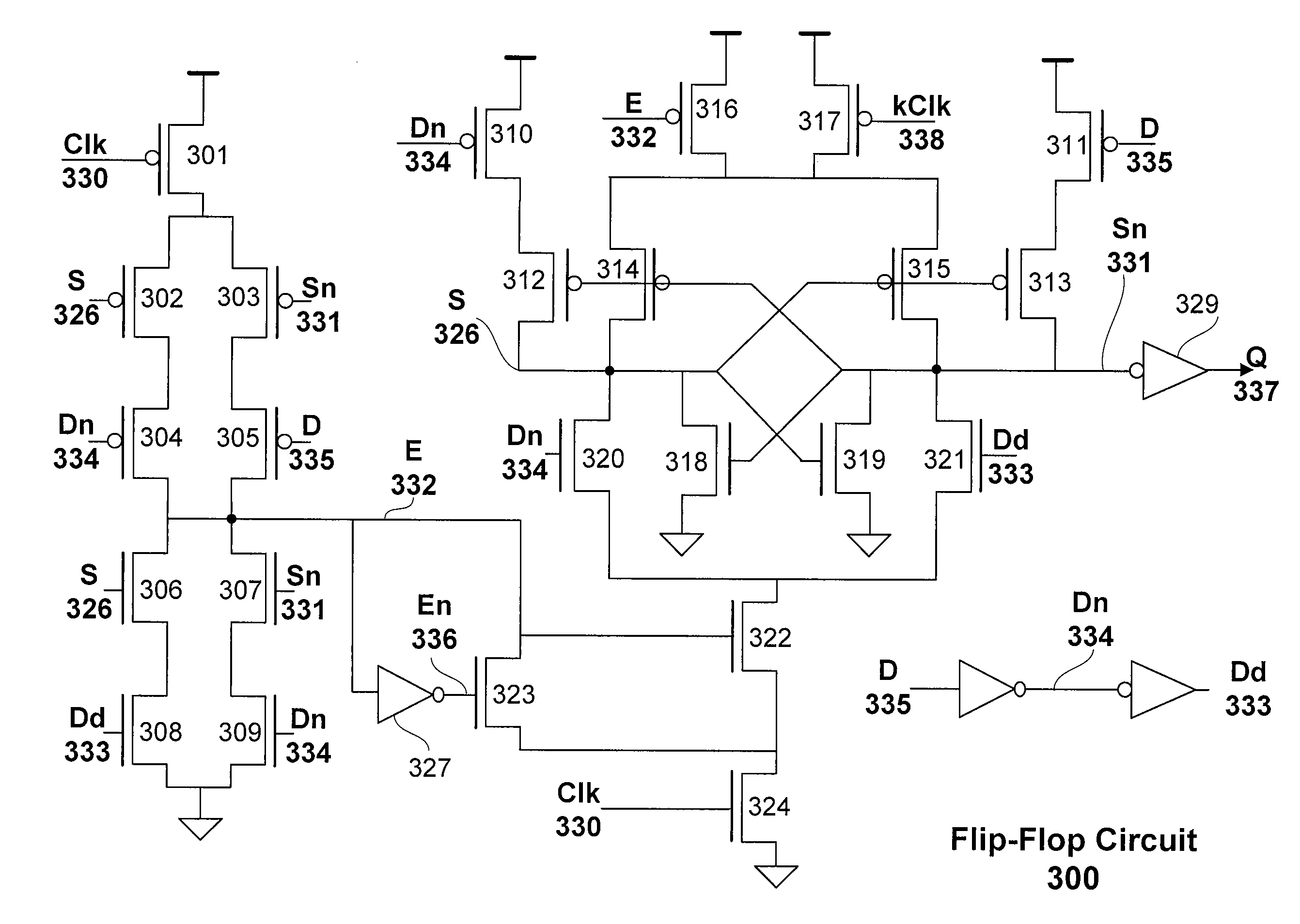 Single-trigger low-energy flip-flop circuit