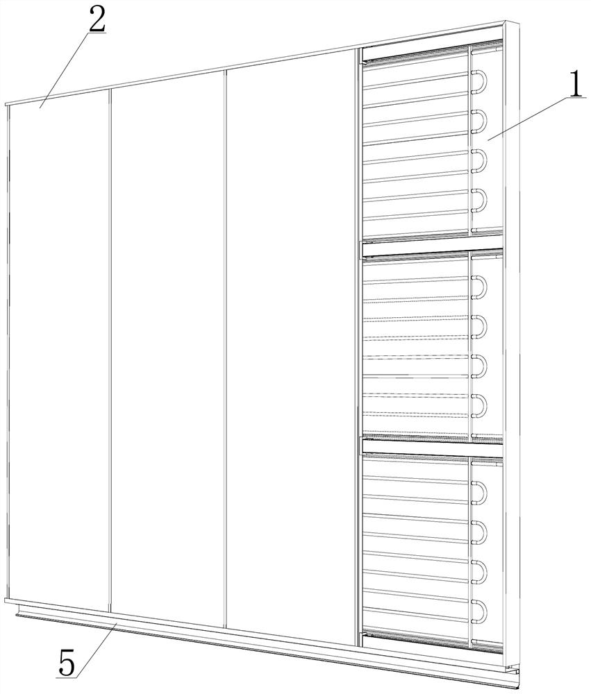 Wall surface mounting structure of capillary tube whole-house air conditioning system