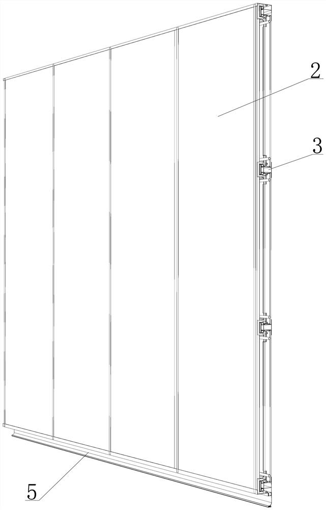 Wall surface mounting structure of capillary tube whole-house air conditioning system