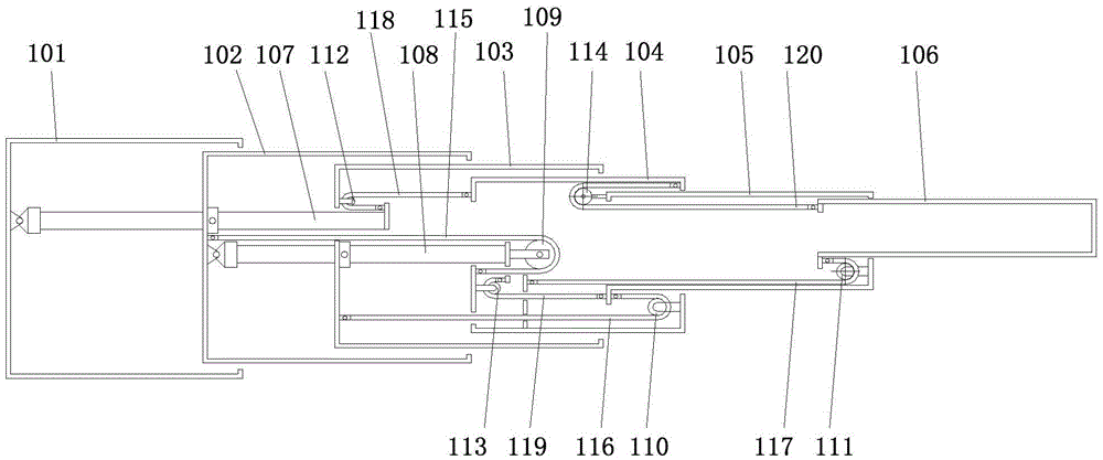 Telescopic boom structure based on multi-stage oil cylinder and crane