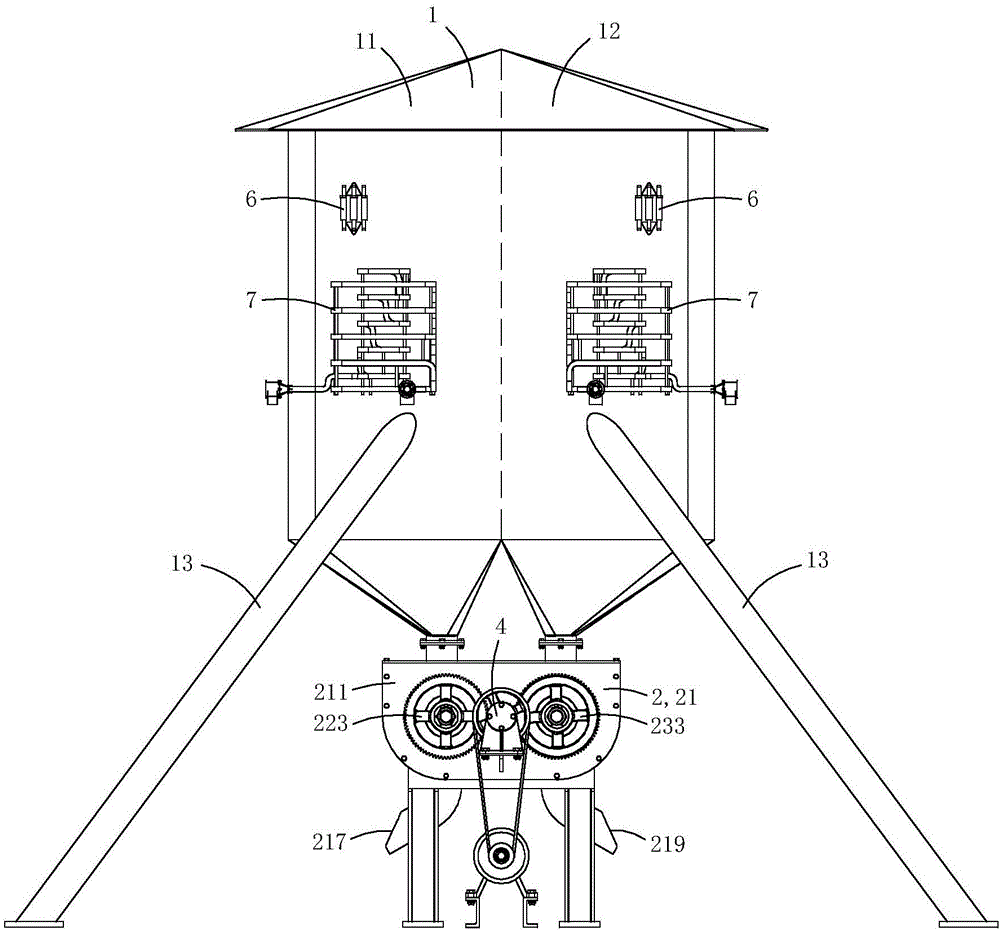 Self-unloading type logistics warehouse