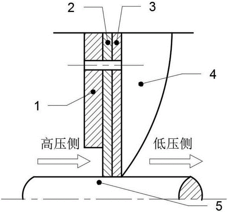 Low-hysteresis contact type fingertip seal with fin