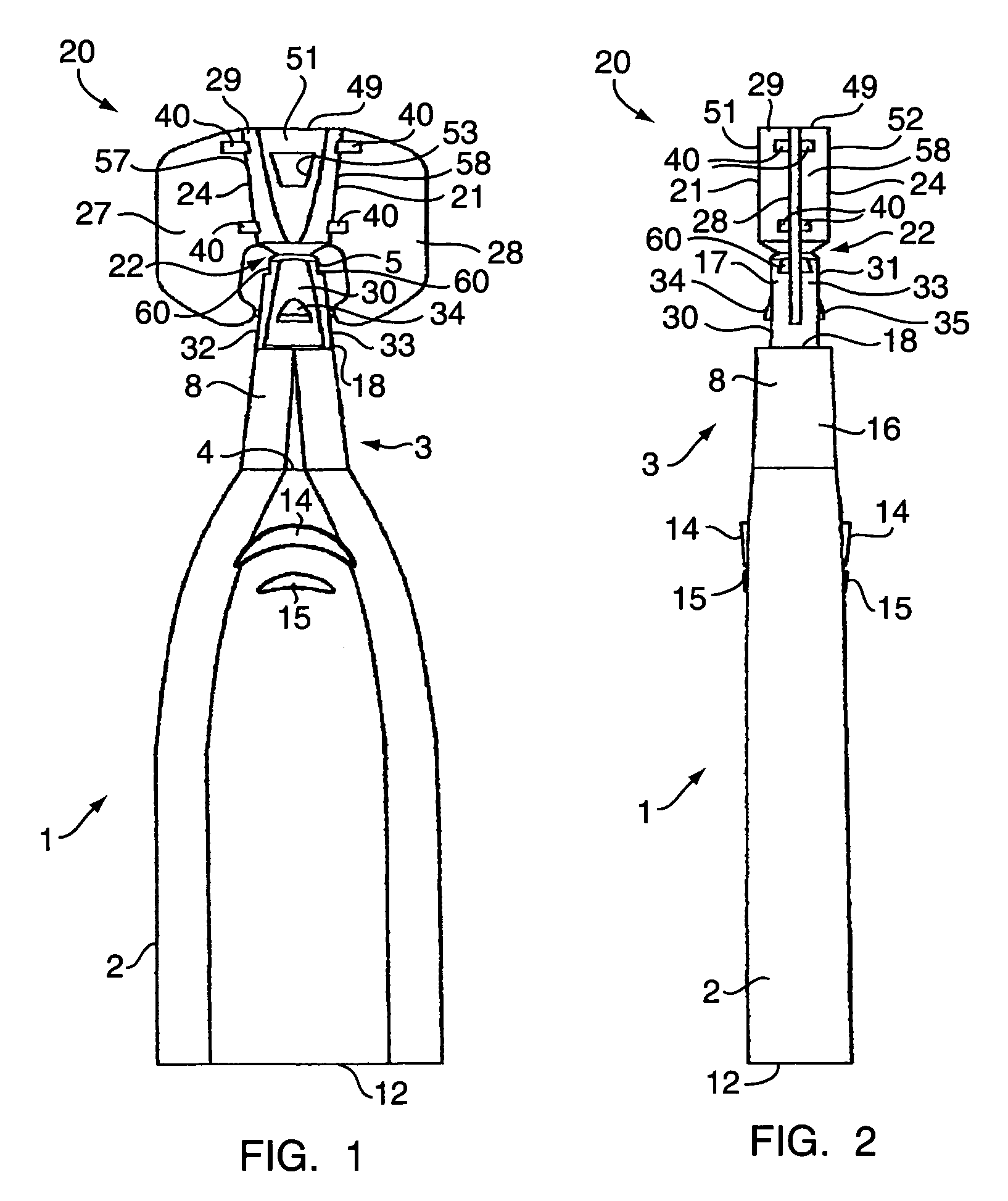 Nozzle assembly incorporating a molded flow through brush applicator and a reusable break-off cap, a container having a nozzle assembly and packaging therefor