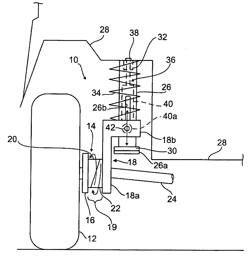 Wheel suspension for the rear wheels of motor vehicles