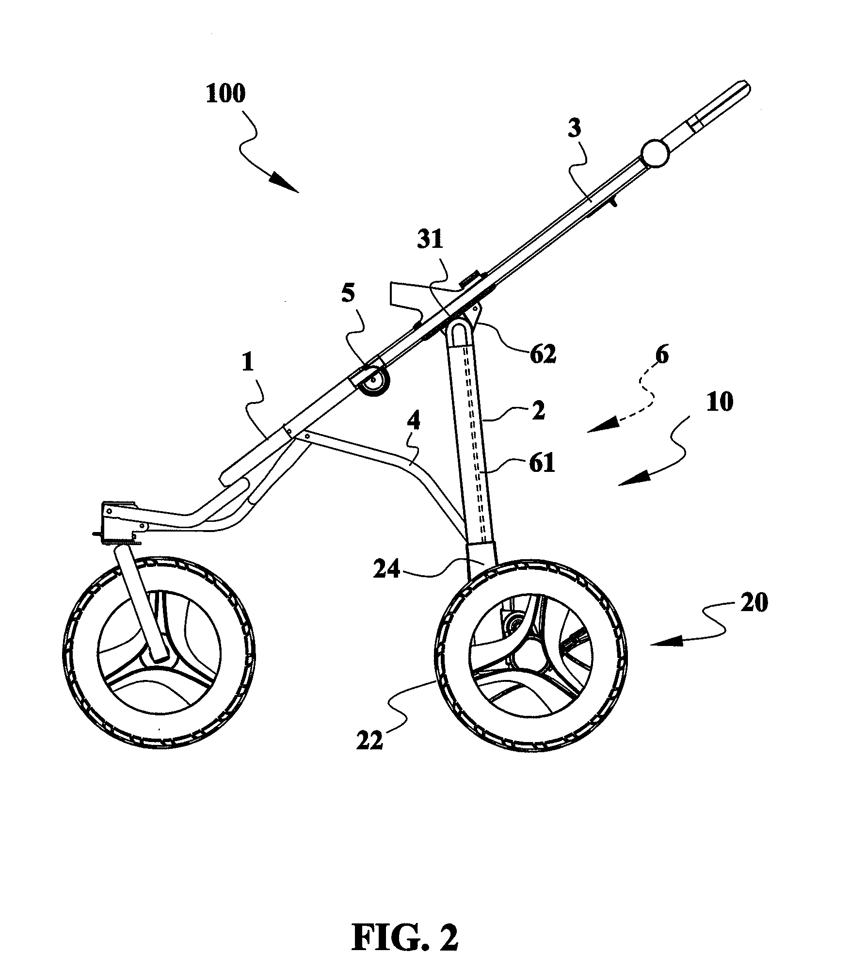 Foldable jogging stroller frame with an auto-swiveling mechanism for rear wheel sets thereof