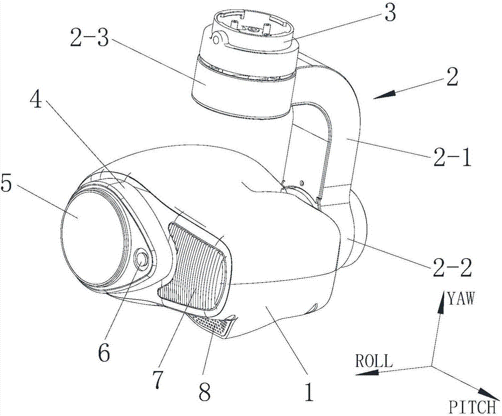 Three-axis holder, shooting device, shooting system and unmanned shooting system