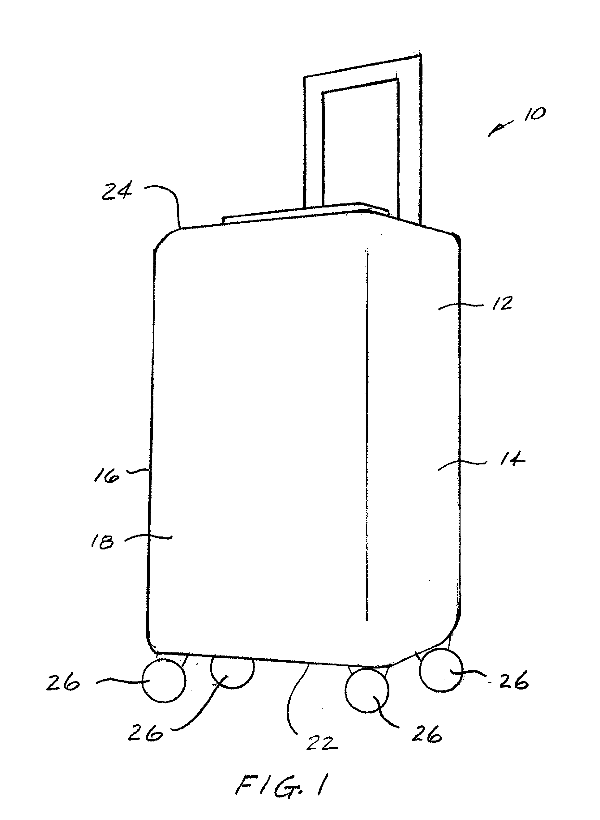 Luggage with support receptacle