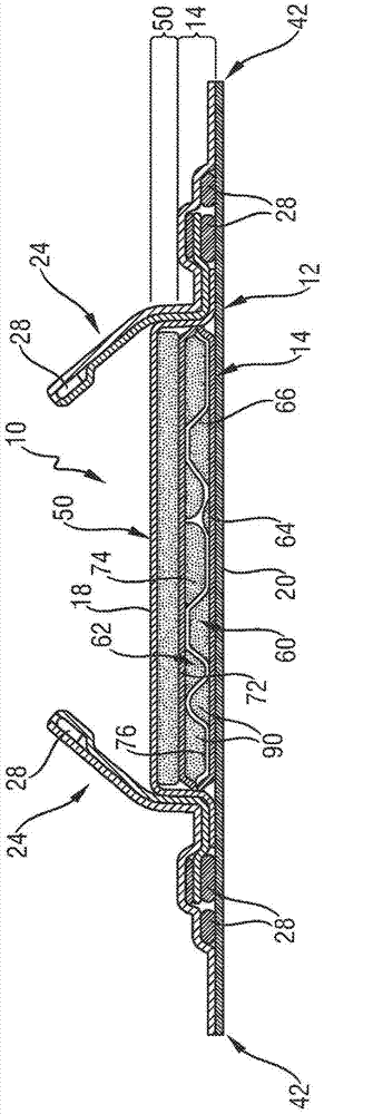 Disposable diaper having reduced absorbent core to back sheet gluing