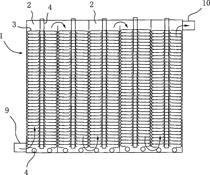 Photocatalytic degradation treatment device of wastewater with organic pollutants