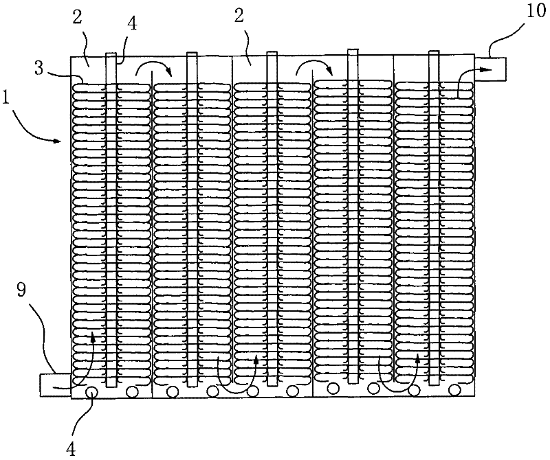 Photocatalytic degradation treatment device of wastewater with organic pollutants