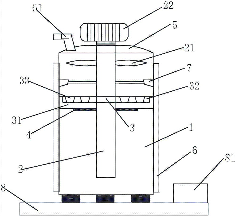 Filtering device for coating