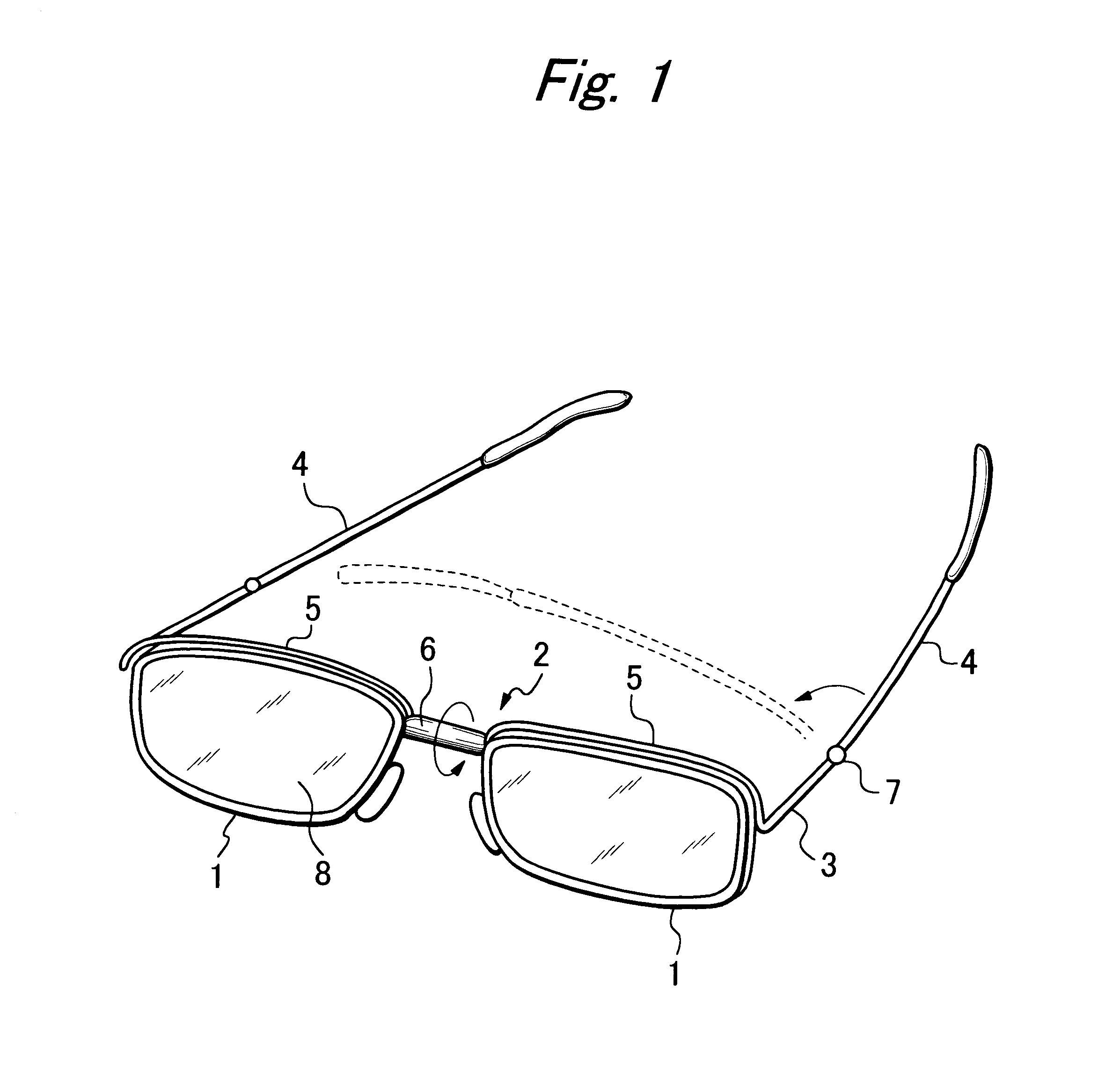 Double-foldable eyeglasses