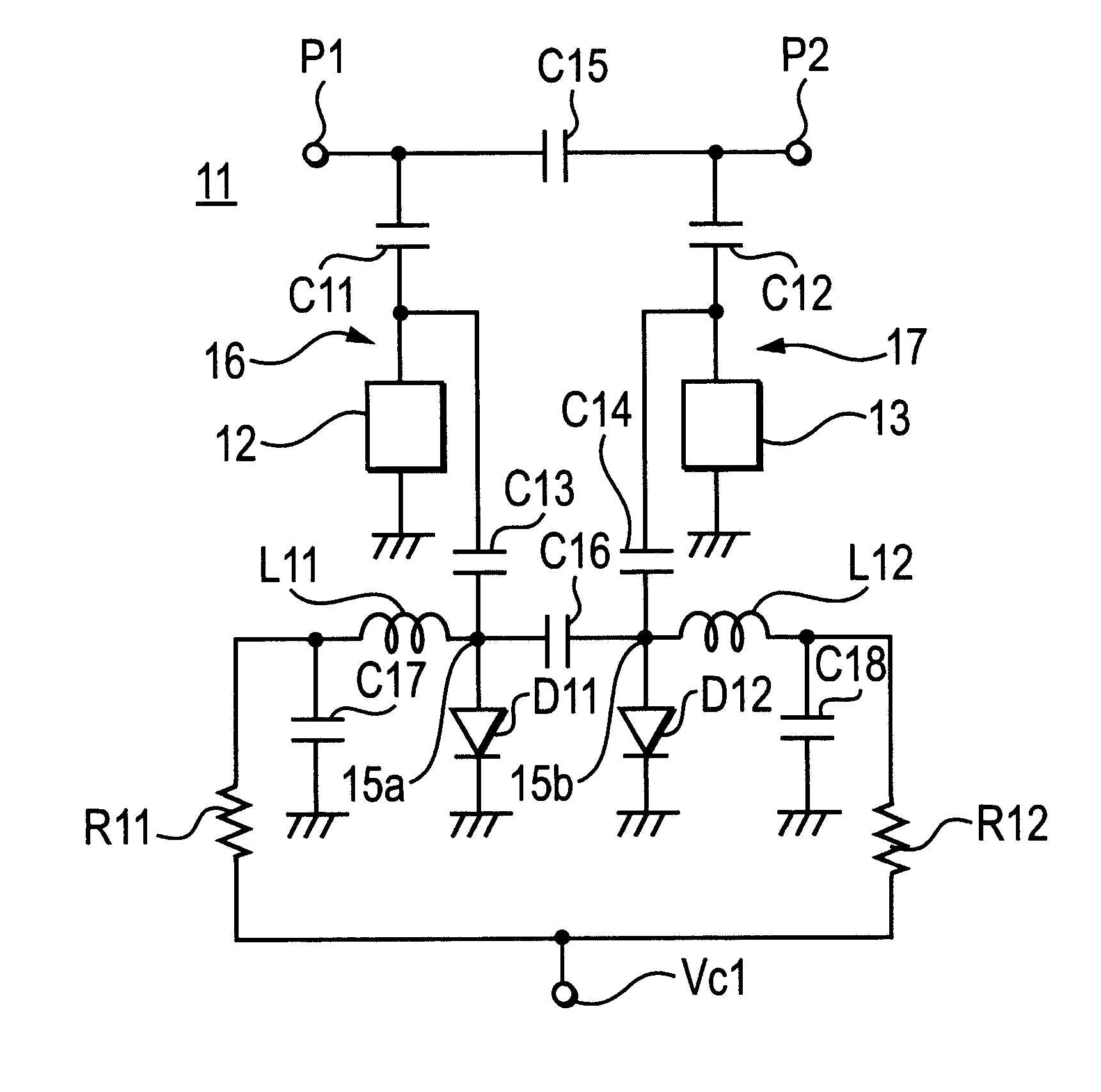 Frequency variable filter, antenna duplexer, and communication apparatus incorporating the same