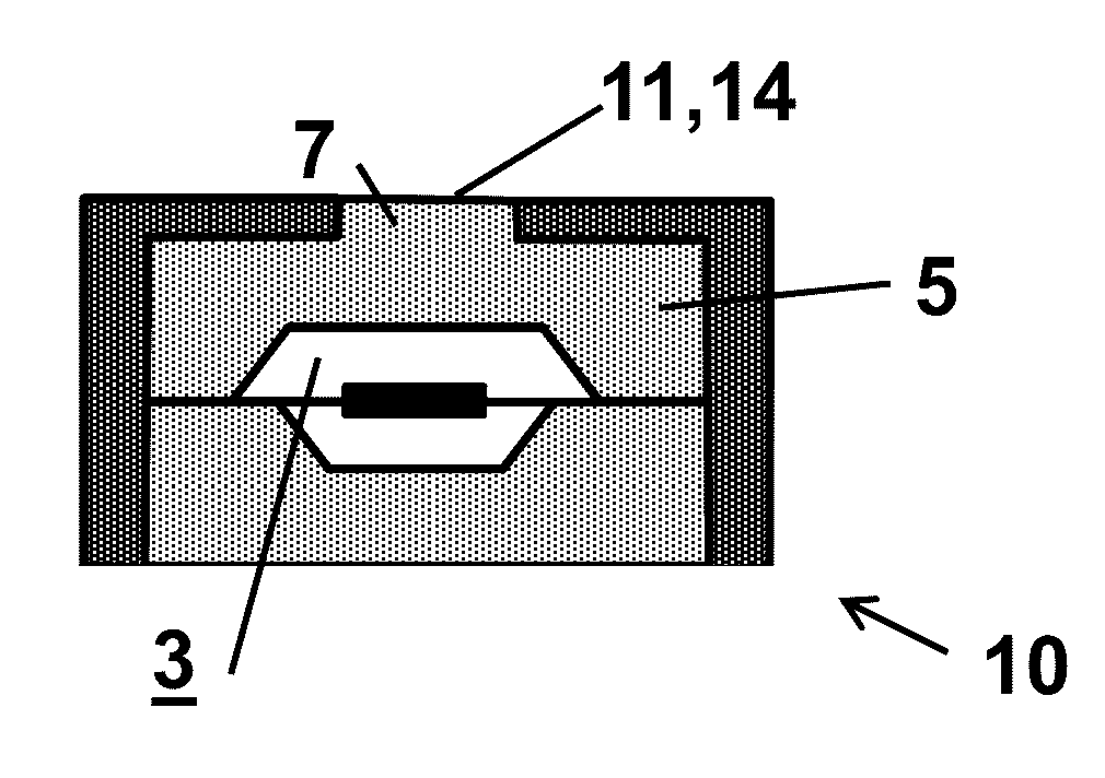 Semiconductor device having a transparent window for passing radiation