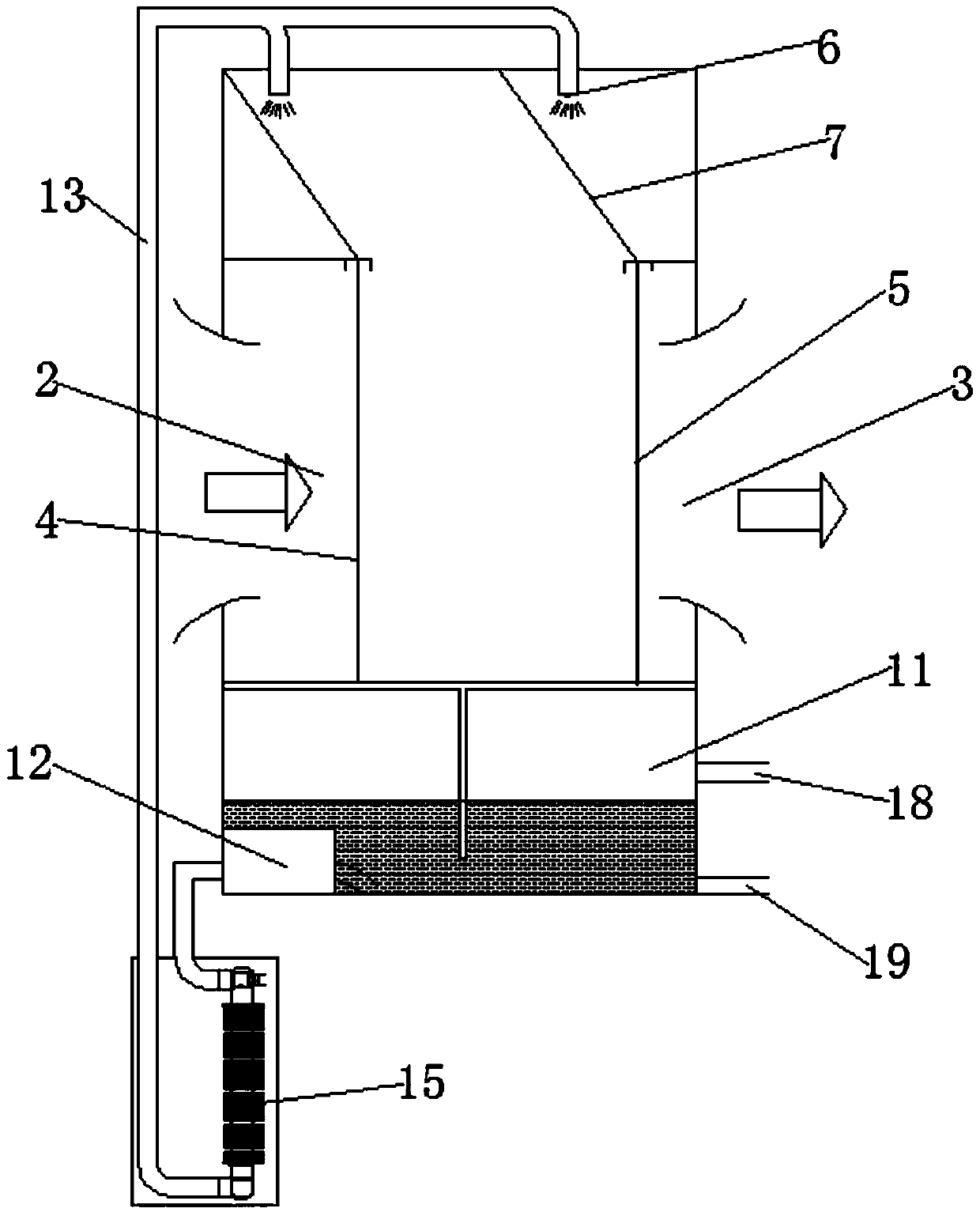 Inlet gas filter device and boiler provided with same