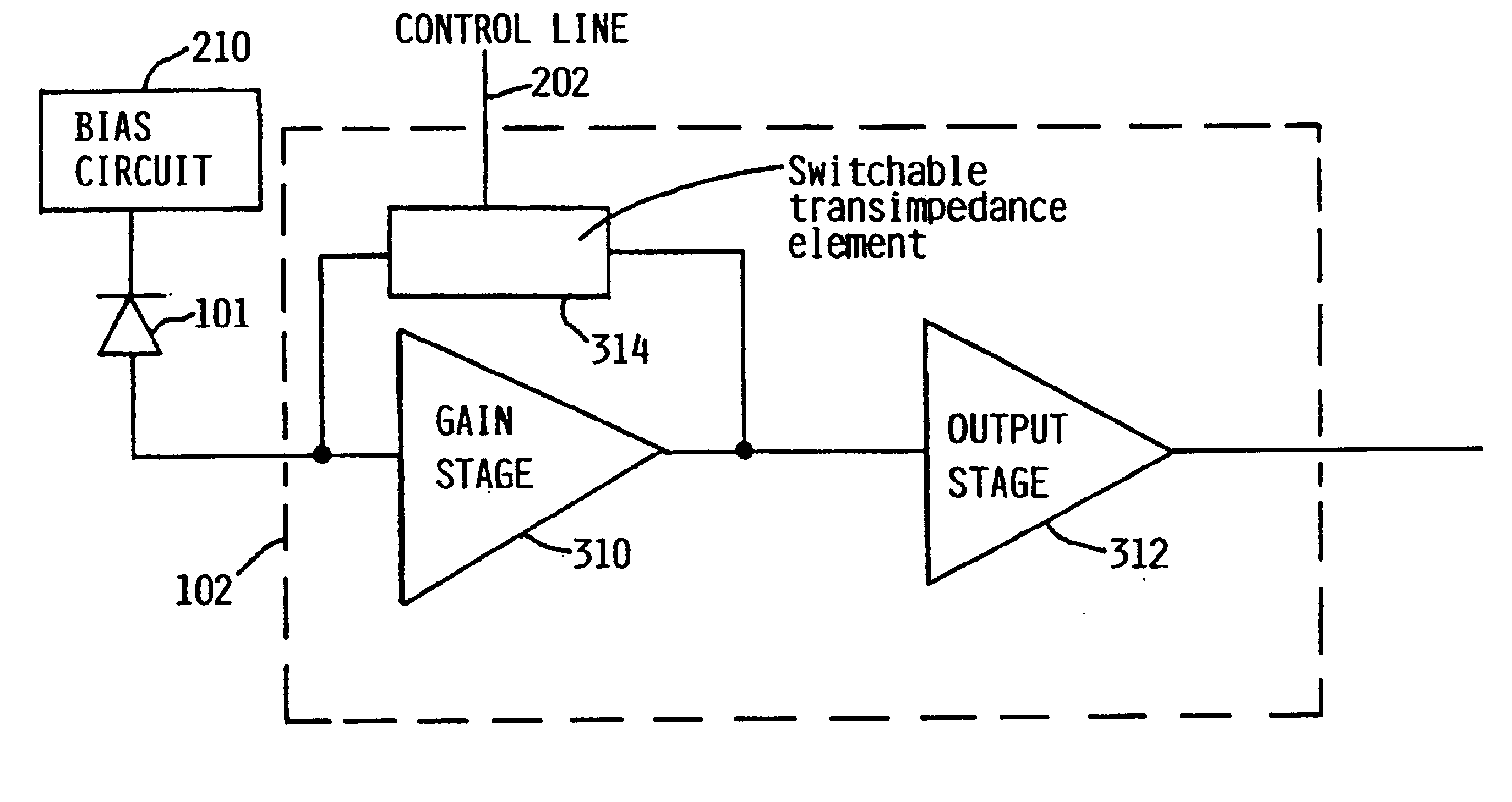 Switchable-bandwidth optical receiver