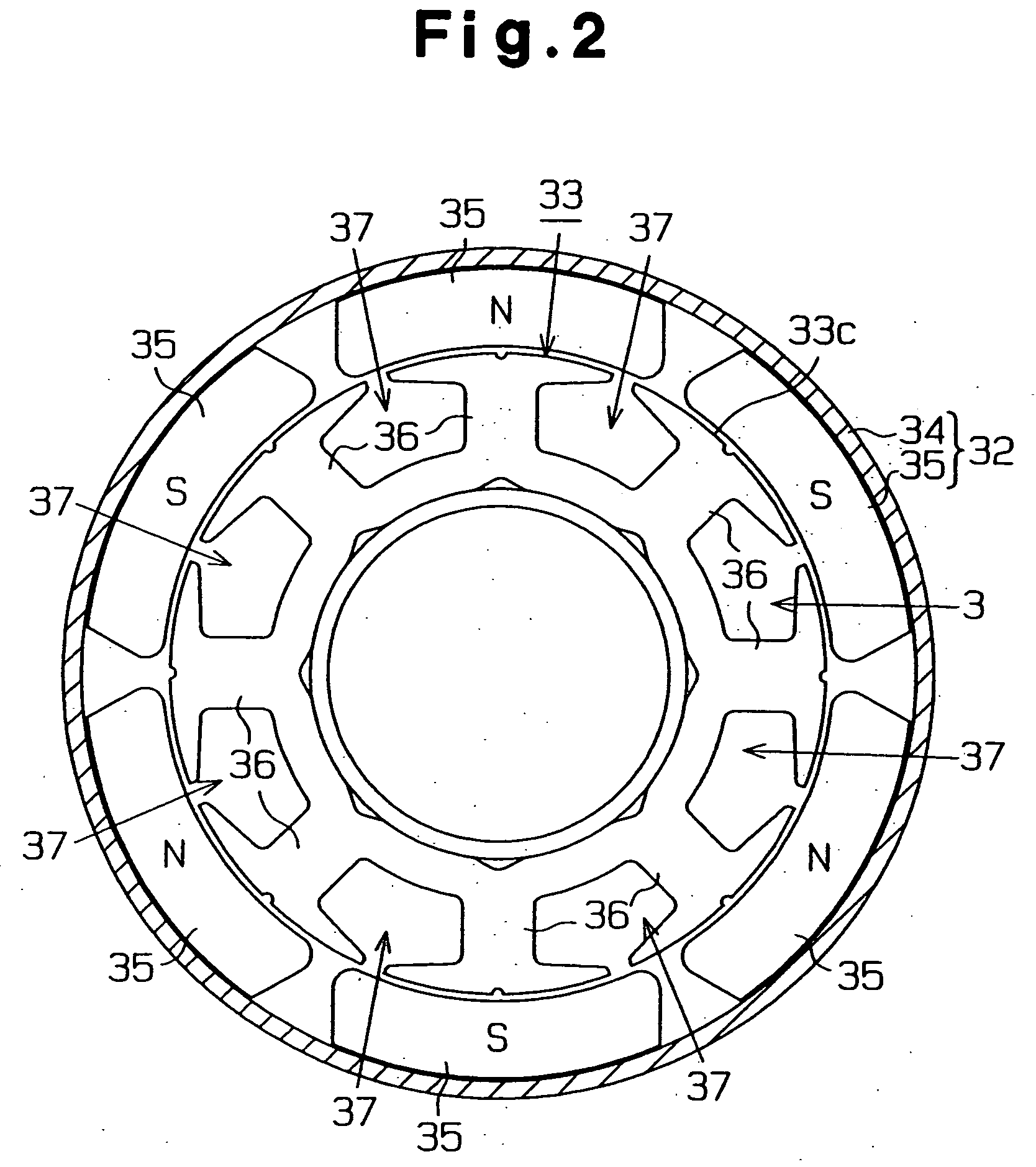 Core of rotation apparatus, method for manufacturing core, and rotation apparatus