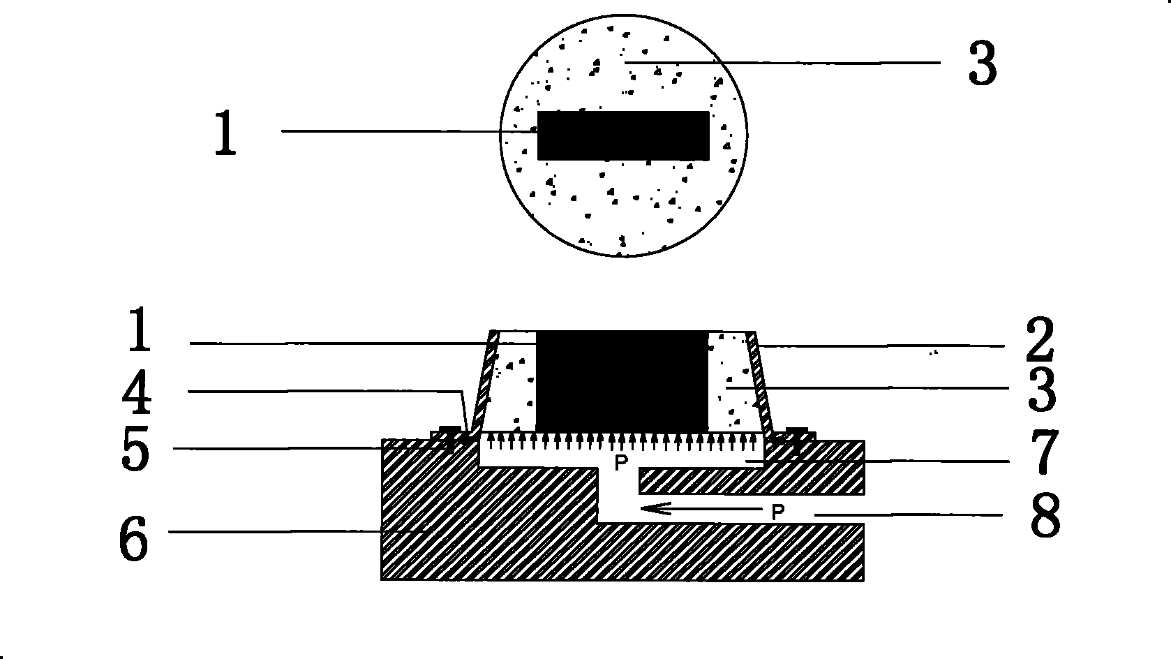 Test method for anti-permeability performance of fluid sealant and concrete bonding sample interface