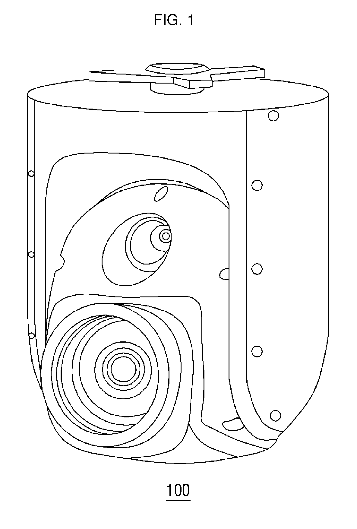 Dome-type three-axis gimbal