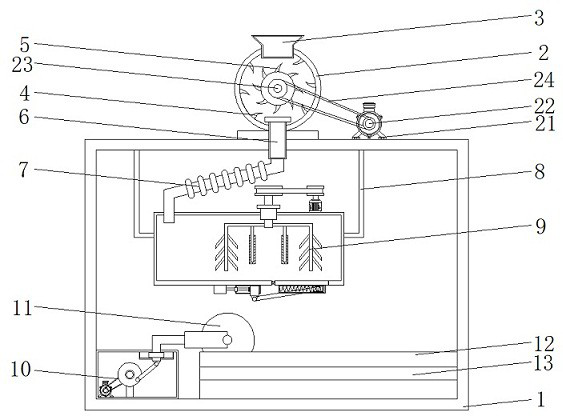 An intelligent waste rubber plate regeneration and leveling device