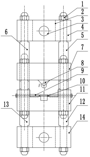 High-flux micro four-point bending stress corrosion initiation test device and method