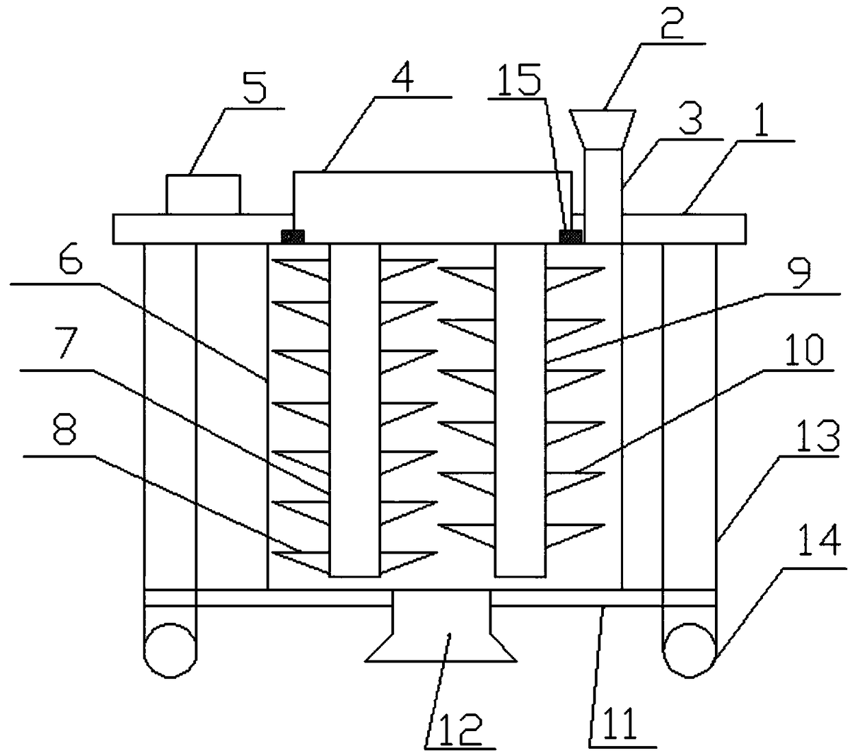 Crushing system for phosphorus-containing gypsum