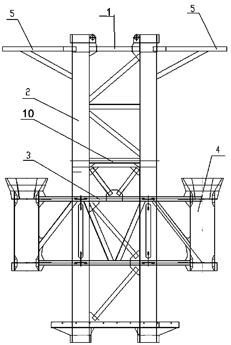 Positioning support guiding frame for offshore wind turbine generator