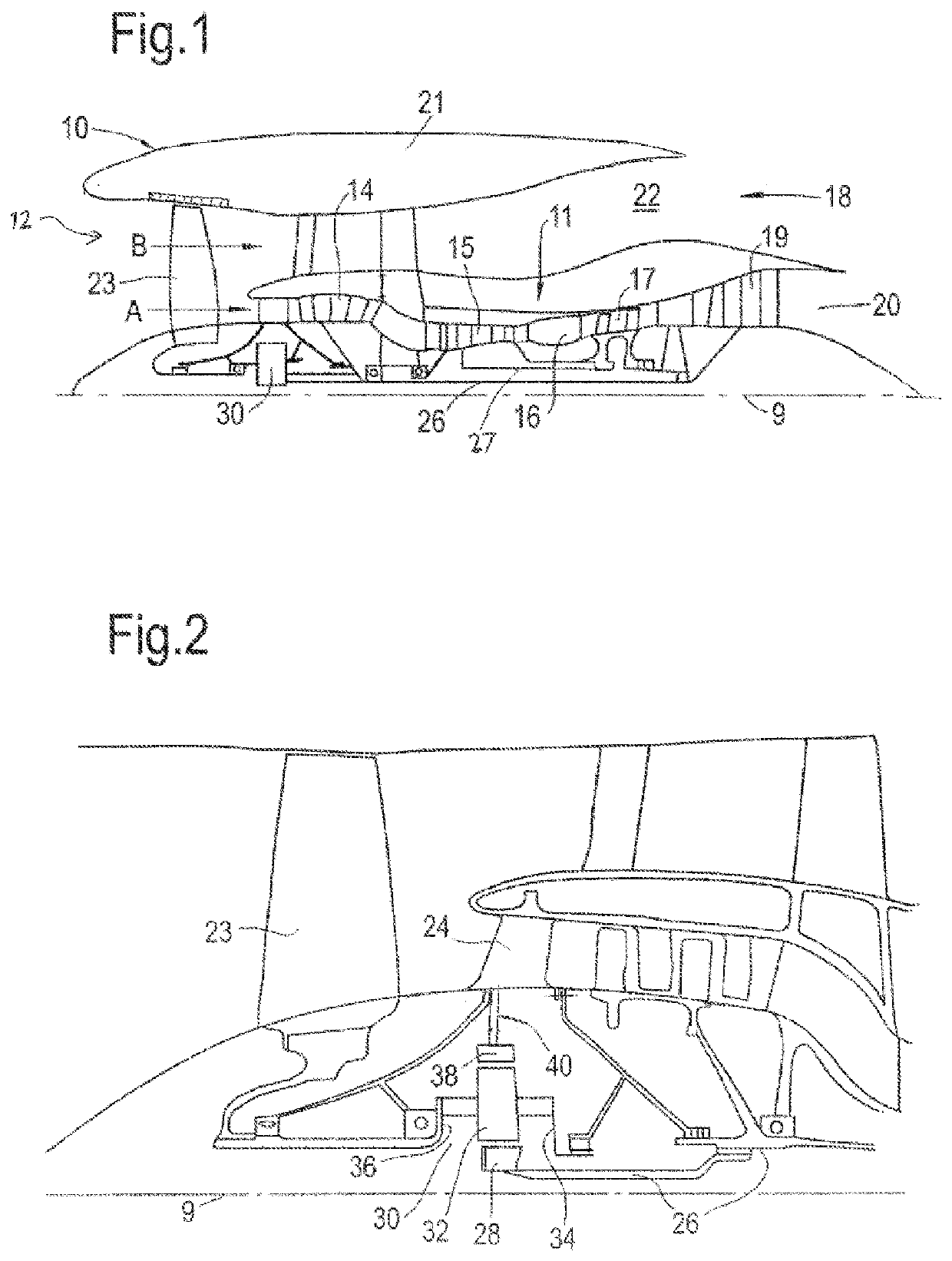 Gas turbine engine with airflow measurement system