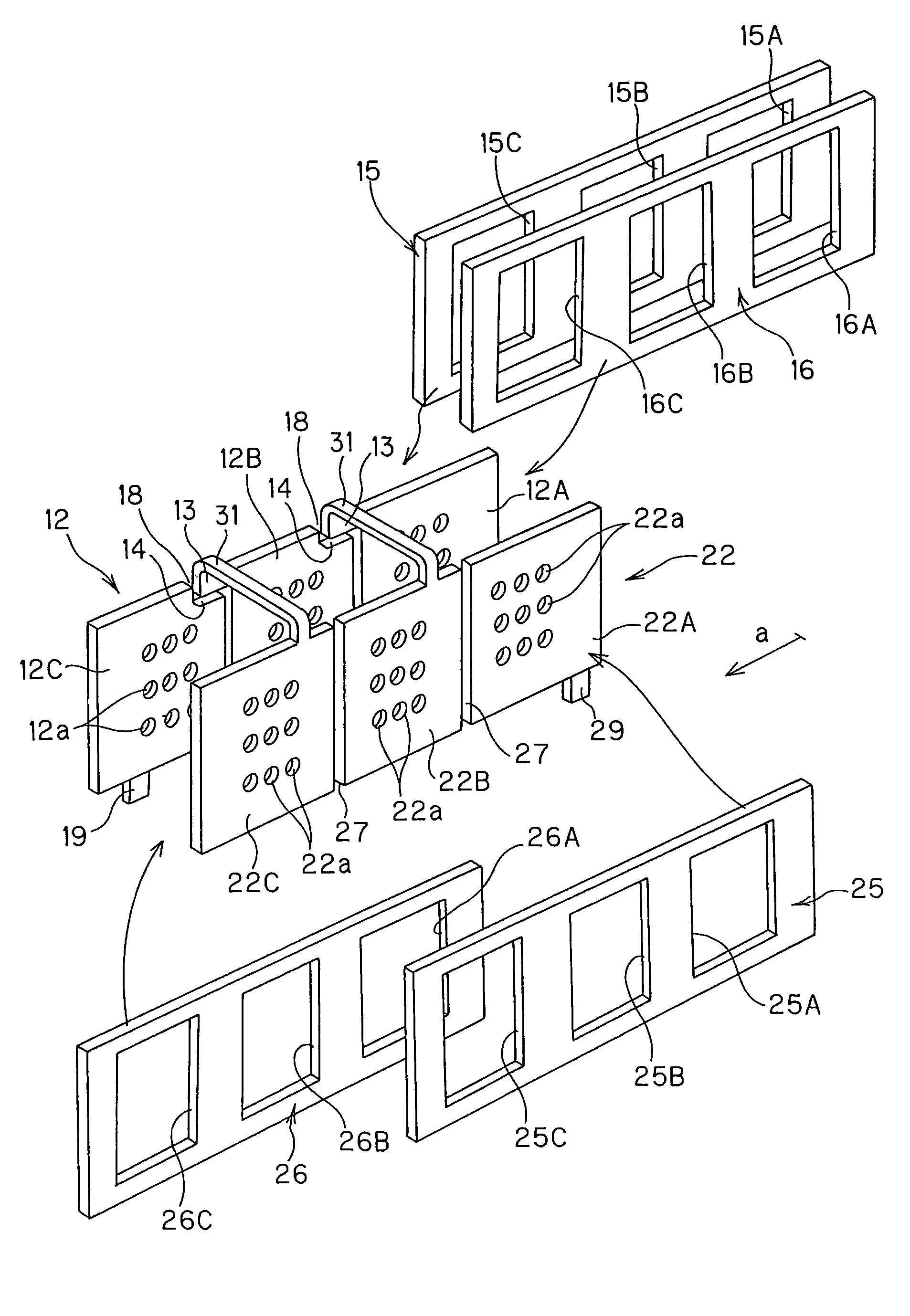 Separator for flat-type polymer electrolyte fuel cells