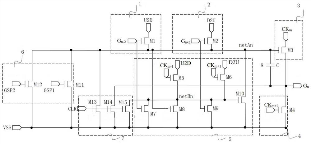 Gate drive circuit with forward and reverse scan function