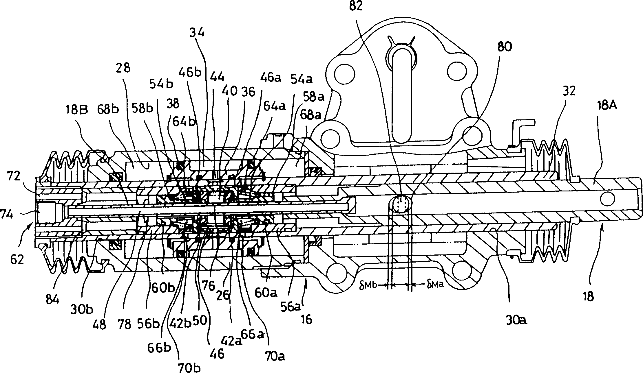 Force increasing device of gearbox