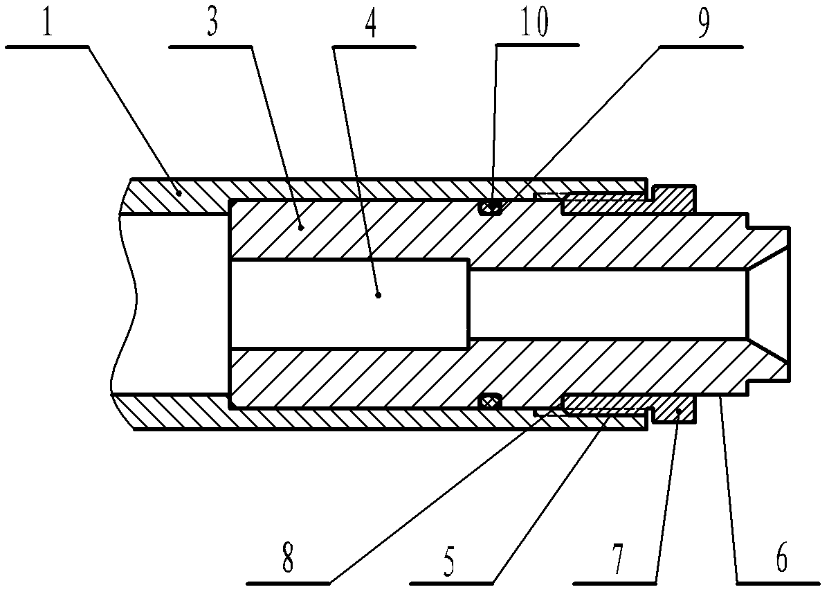 Mounting structure positioned by aid of external cylindrical surface of element with non-circular section