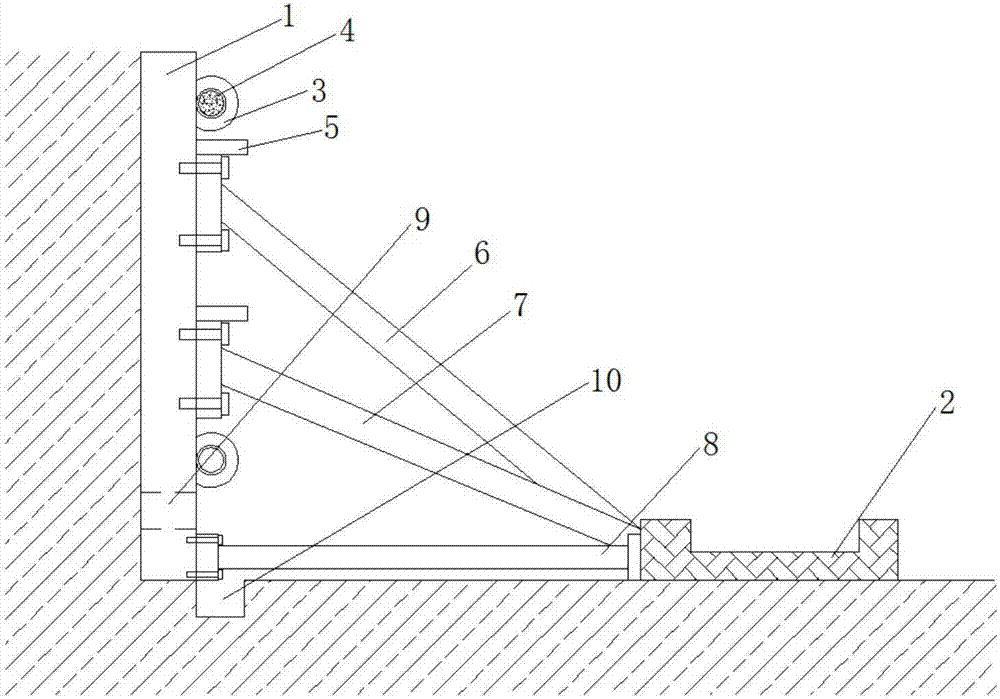 Safety support structure for building pit foundation construction