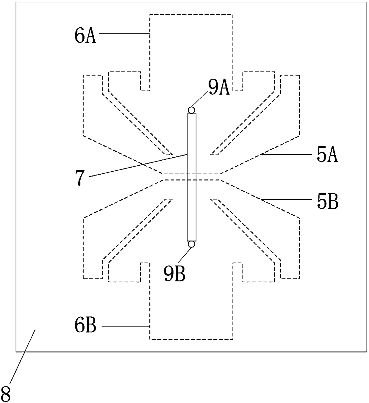 Differential feed dual-frequency planar antenna