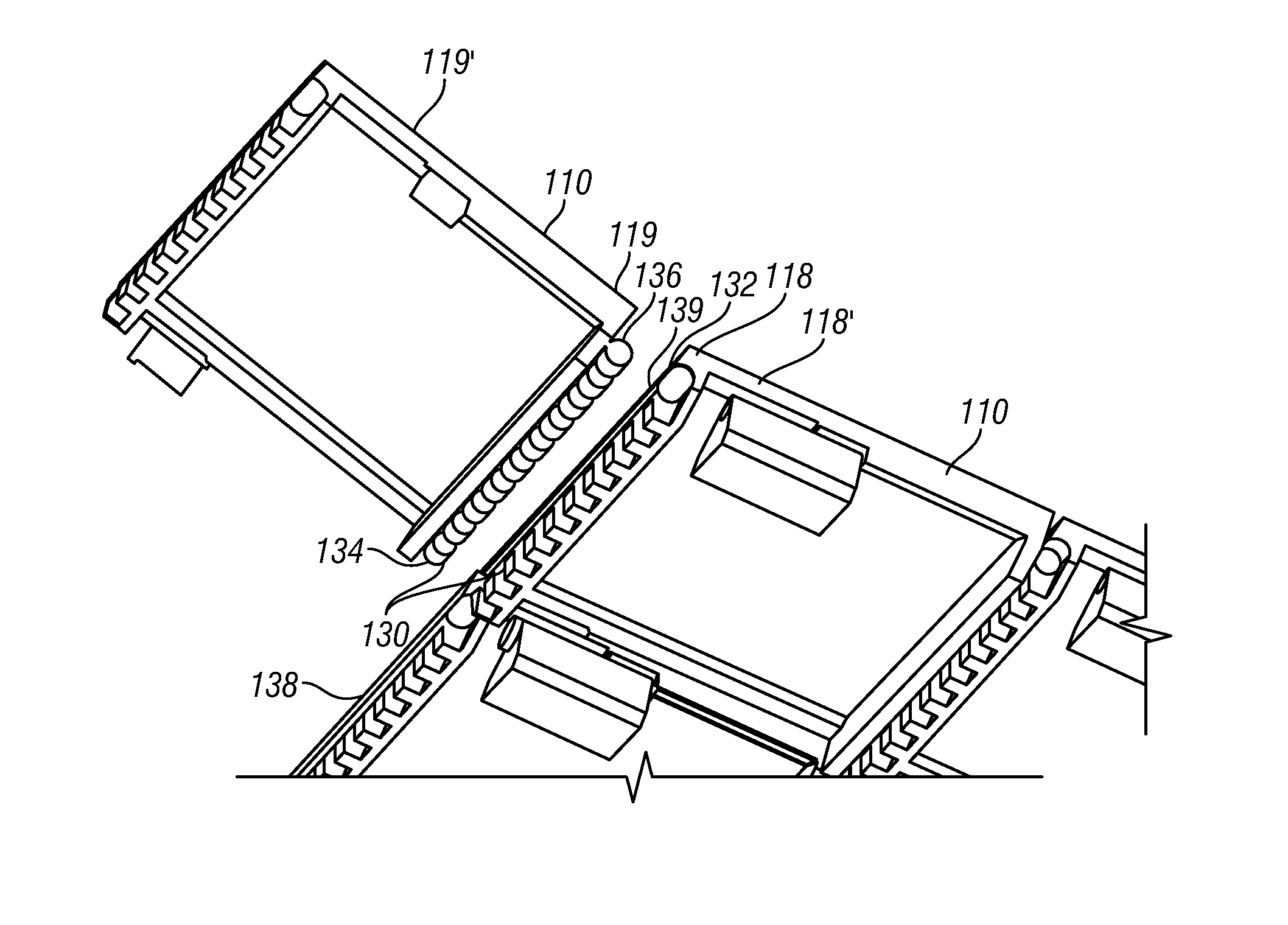 Minimally penetrating photovoltaic assembly for use with a sloped roof and related methods