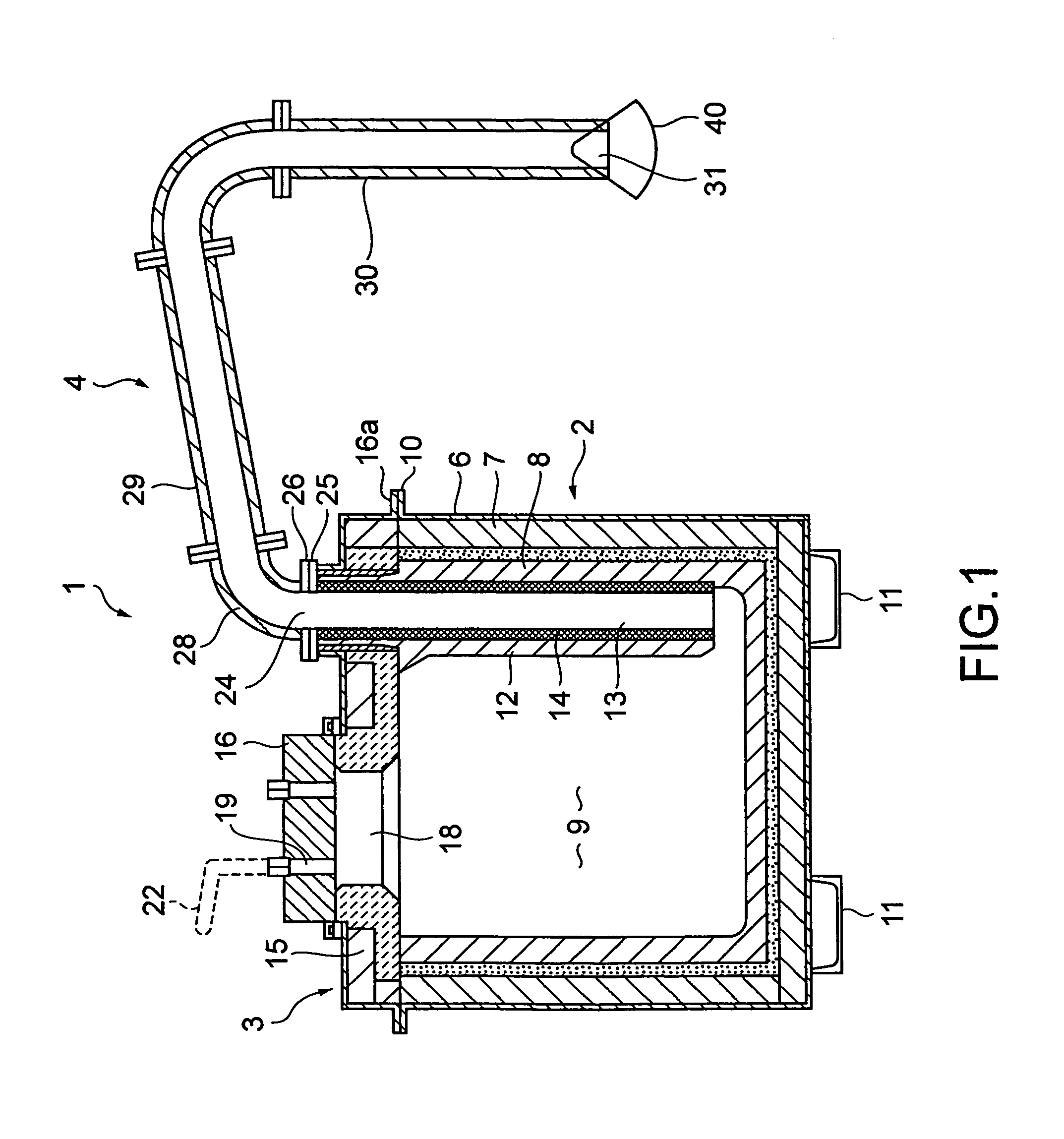 System for supplying molten metal, container and a vehicle