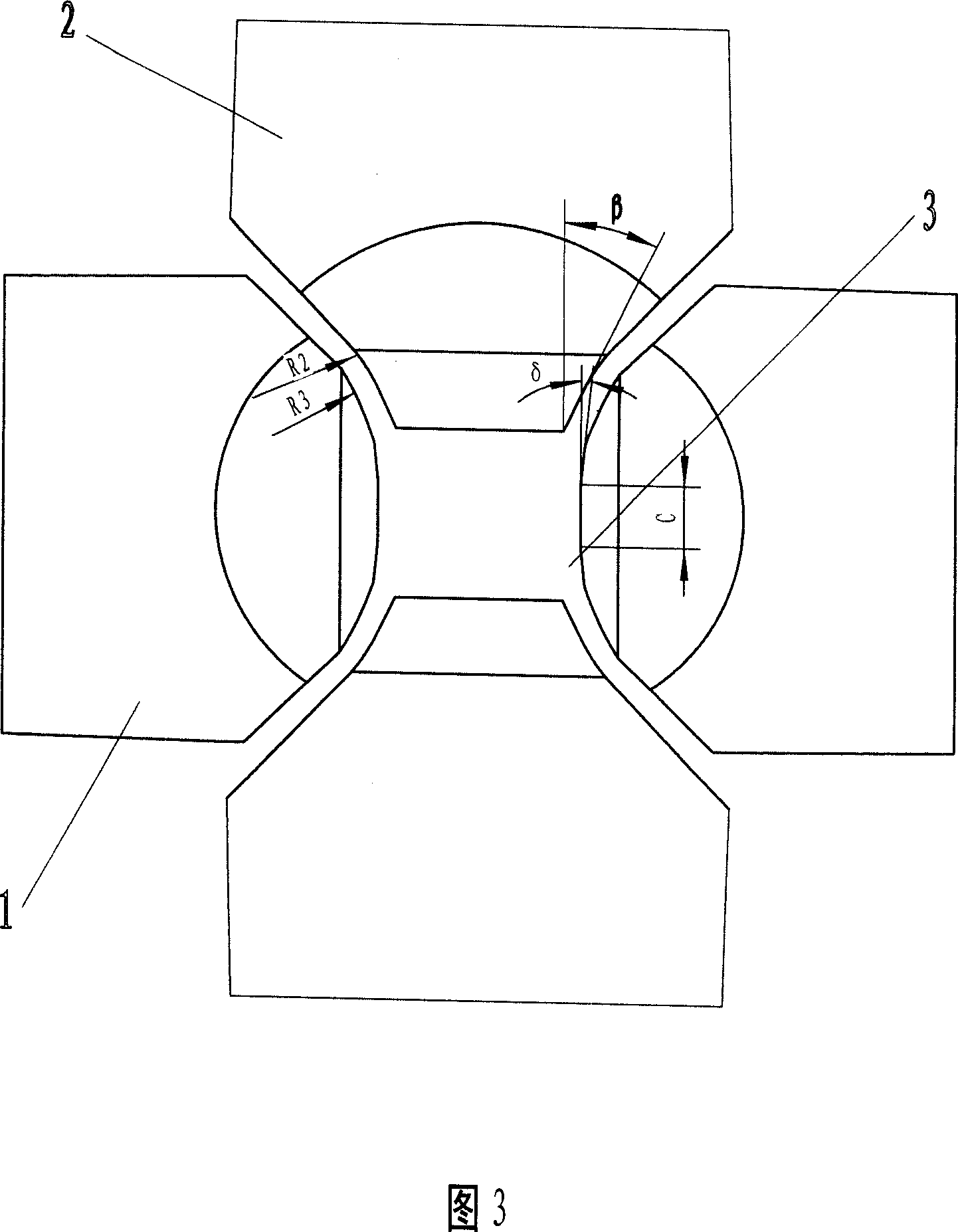 Super high pressure mould of six top surfaced diamond synthesis pressure equipment