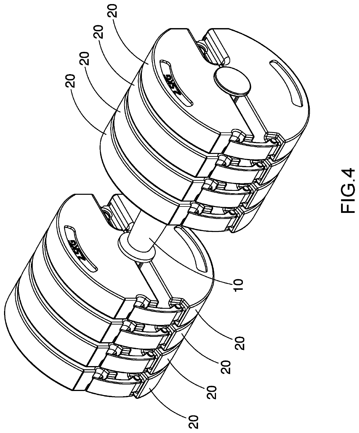 Dumbbell with adjustable weight